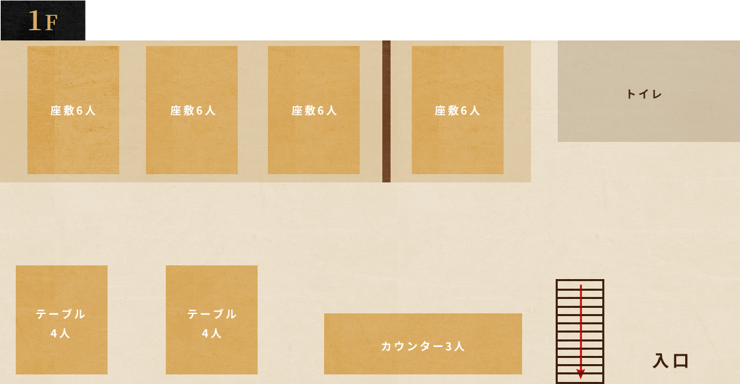 1Fのフロアマップ